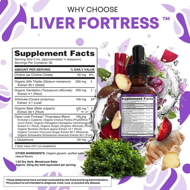 Clean Nutra Liver Fortress | Milk Thistle NAC Liver Cleanse
