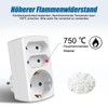 EXTRASTAR Multi-socket 3-way socket adapter, 2 Euro + 1 Schuko