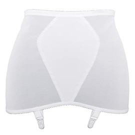 Format Classic long waist belt: wide suspender belt, supportive waist belt, bodice, White