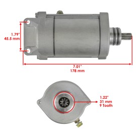 Caltric Starter W/ Relay Solenoid For Polaris Ranger XP 700 4X4 EFI 2006 2007 2008 2009