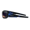 Xloop Mens Sunglasses Wrap Around Rectangle Biker Flame Black Blue,