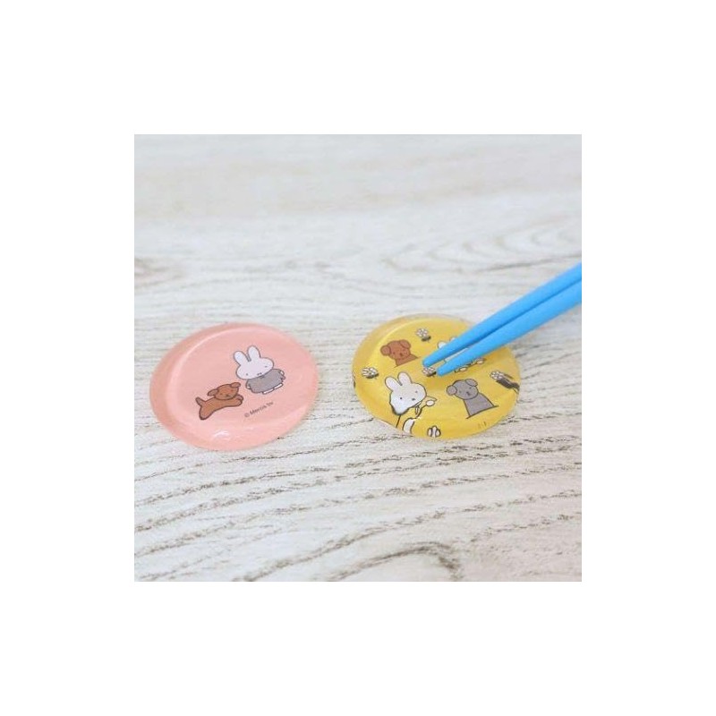 Marimo Craft DBM-1928 MIFFY & SNUFFY Glass Chopsticks Rest Pink