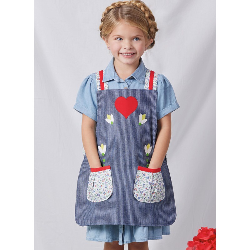 SIMPLICITY Sewing Pattern SS3119A Children and Misses' Aprons and Kitchen