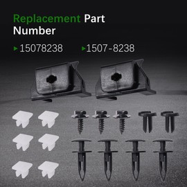 MINETPS 17PCS 15078238 Front Bumper Clips Fix Kit Fit for Toyota Corolla 2009 2010 2011 2012 2013 2014 2015 2016 2017 2018 2019 Replace 1507-8238