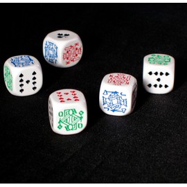 Poker Dice / Liar Dice - Deluxe in Leather Case