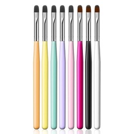 DANNEASY 8pcs Acrylic Nail Brush Nail Design Brushes Builder Gel Brush Nail Polish Brush Nail Art Brushes Manicure Brush Nail Paint Brushes for Nail Art Tools