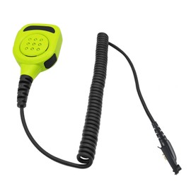 HELETUL Walkie Talkies Mic Microphone Gp328plus Hand Mic 13 Pin Shoulder Mic M6 Speaker Mic for Motorola Ailunce had2 hd1 ha1g for Retevis rt29 nr30 rb23 retc 15 retev15 gmrs Radio (Green)