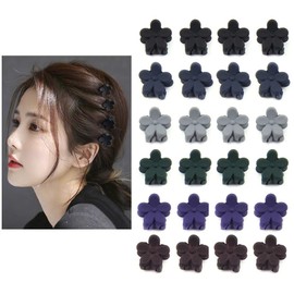 ISHR 24pcs Mini Hair Clips Flower Hair Clips Bangs Cute Hair Claw Hair Accessories Small Size Bangs Clips for Girls (6 Color A)