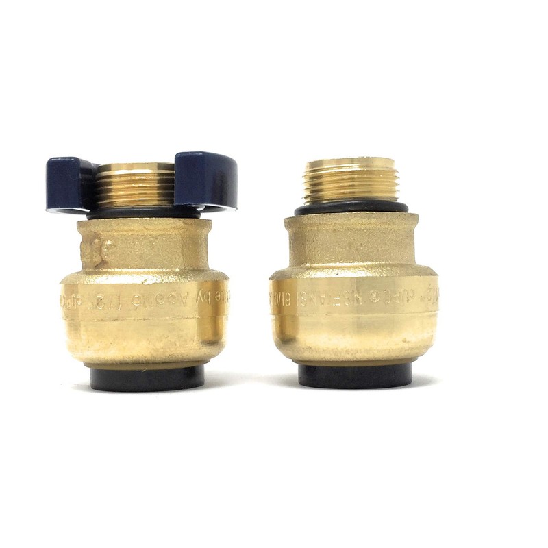 Washing Machine Valve with Water Hammer Arrestor and Push Fit