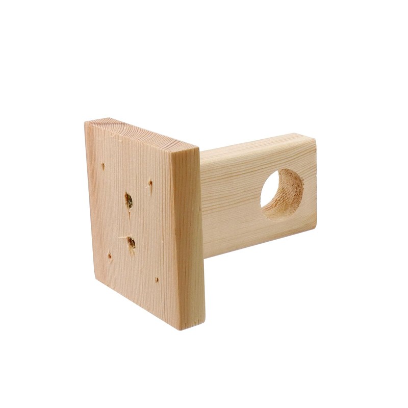 Antrader Unfinished Wooden Curtain Rod Holder Brackets,Ceiling Mount Closet Pole