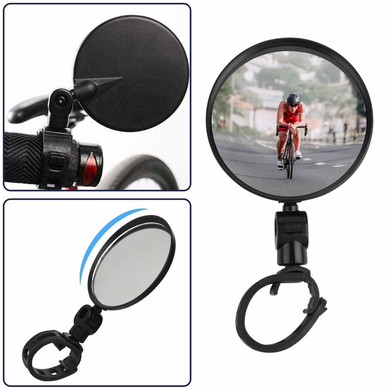 2 Pcs of Adjustable Cycle Mirrors - 360° Swivel Handlebar
