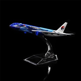 24-Hours Malaysia Airlines Boeing 777-200 Sea Wave Alloy Metal Model Decorations Plane Model Die-cast 1:400