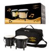 Glory Bongo Drums 4” and 5” Wood Percussion Instrument Bongos