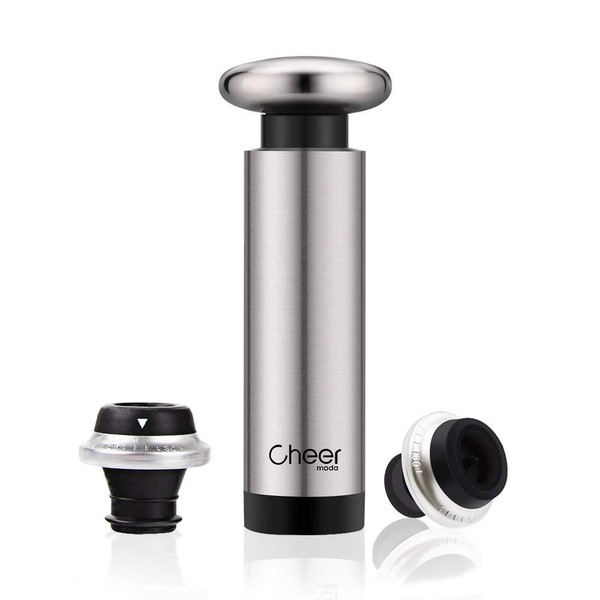 Wine Saver Vacuum Pump Kit with 2 Valve Bottle Stoppers,