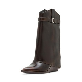 Madden Girl Women's Jjoe Fashion Boot, Brown Rub, 7