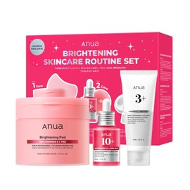 Anua Brightening Niacinamide Skincare Routine Set, Niacinamide TXA Toner Pad & Serum with Ceramide Face Moisturizer, Dark Spot Care & Hydration, Glass Skin Gift Set for Women, Korean Skincare Kit