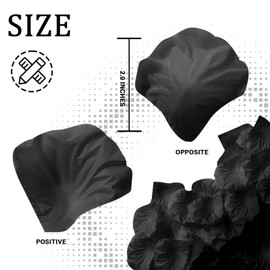 SITUMEIZI 1500PCS Black Rose Petals Artificial Silk Rose Petals Flower for Wedding Party Decor