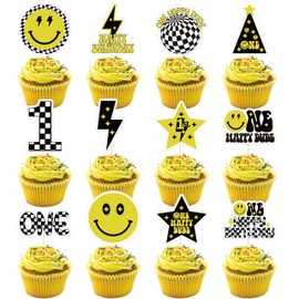 48 piezas de decoración para magdalenas One Happy Dude