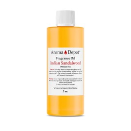 Aroma Depot Indian Sandalwood Perfume/Body Oil (7 Sizes) Our Interpretation, Premium Quality Uncut Fragrance Oil (2 Ounce Plastic Bottle (60ml))