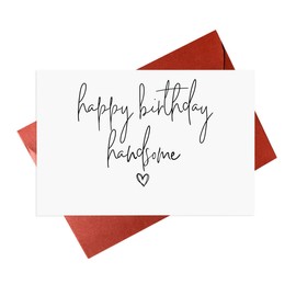 Gonzey Happy Birthday Handsome Cards for Boyfriend Husband Him