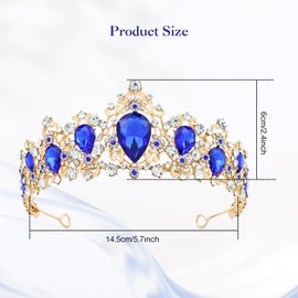 Cinaci - Diademas de metal (azul real, talla única), 1 Count (Pack of 1)