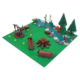 General Jim's Building Block Kit - Urban Camping Adventure Set, Tent & Campfire, Up to 675 Pcs - Compatible with All Major Brands (Campground 4)