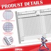 Chiisong 2 Pcs Side by Side Baseball Scorebook 11.5x16 30