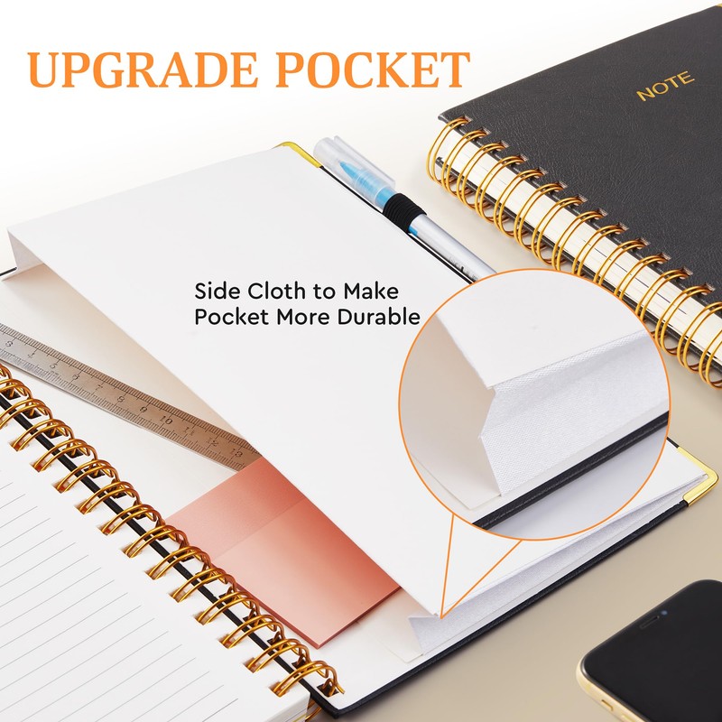 FREBLASO 5 Subject Notebook with Removable Dividers Tabs, 300 Pages