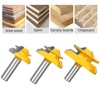 45 Degree Lock Miter Router Bit 3-Piece Set, for 31/64",