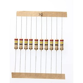 HUABAN 100 Pieces 1 Watts 1W 24R 24 Ohm 5% Carbon Film Resistor