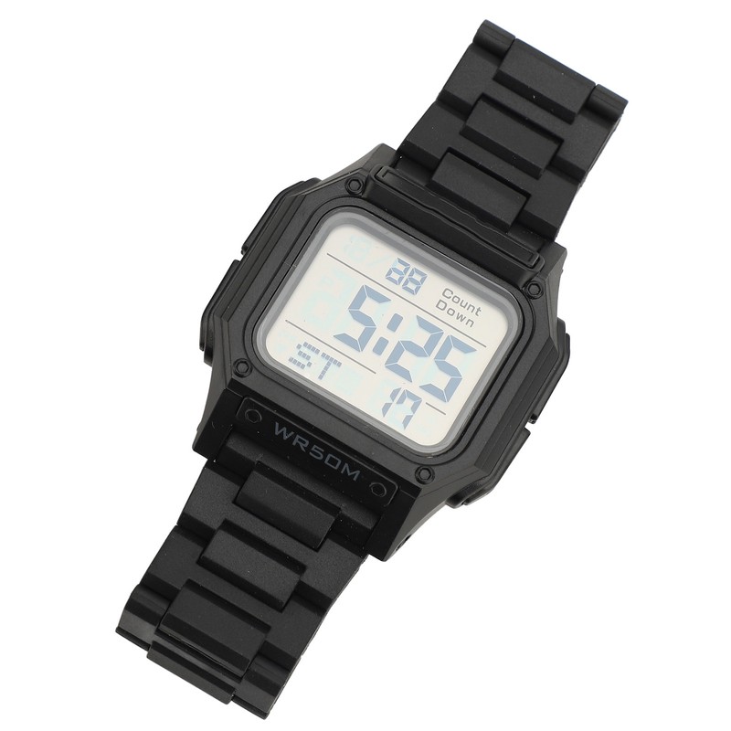 Digital Watch 50m Waterproof Backlit Display Electronic Watch with Alarm