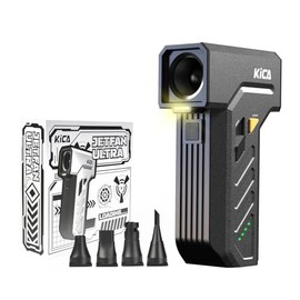 KiCA Jet Fan Ultra Compressed Air Dusters - 109MPH Winde Speed Electric Air Duster, Turbo Fan with Light(White)