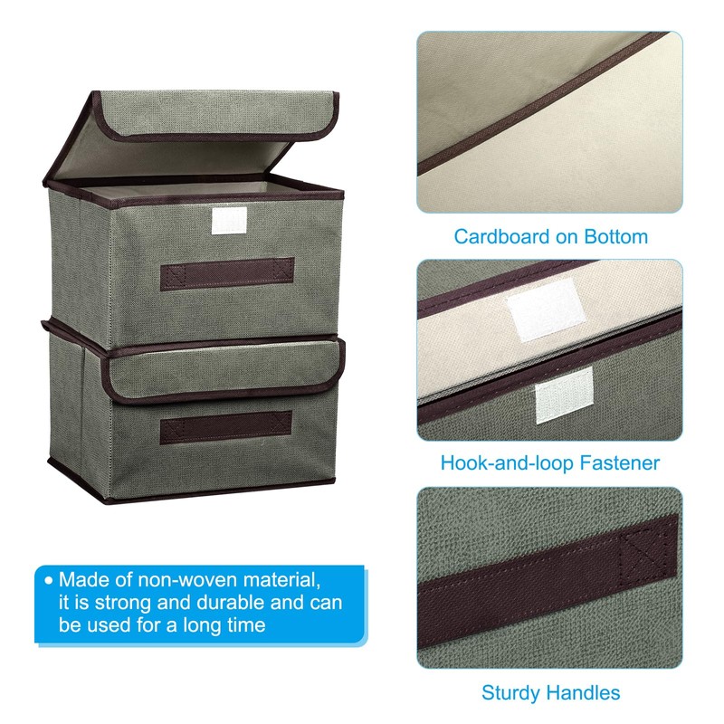 PATIKIL Fabric Collapsible Storage Bin 10.2 x 7.5 x 6.3