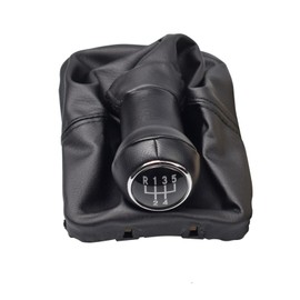 Kakulkomen 5 Speed Gear Stick Shift Knob Leather Boot for VW Beetle 1998 1999 2000 2001 2002 2003 2004 2005 2006 2007 2008 2009 2010 (Black)