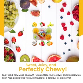 Fruit Jelly - Assorted Popping Jellies Cups - Mixed Pudding Flavours (Mango, Lychee, Orange, Coconut, Strawberry, Honey Melon) - Asian Jellies for Kids & Adults - (6cups) 3.88oz | (.110g)