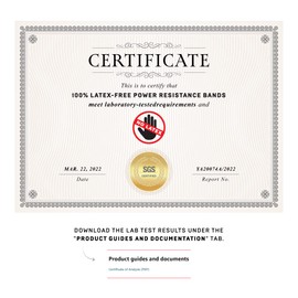 NonZero Gravity Latex Free Power Resistance Bands 10 to 140 LBS (#9 Mixed 5-Band Bundle Set)