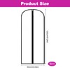8 Pcs Translucent Garment Bags, 60x120cm Waterproof Dustproof Clothes Cover