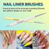 n/a Pinceles Para Decorar Uñas Cerdas Suaves Multicolor 6 Pzas