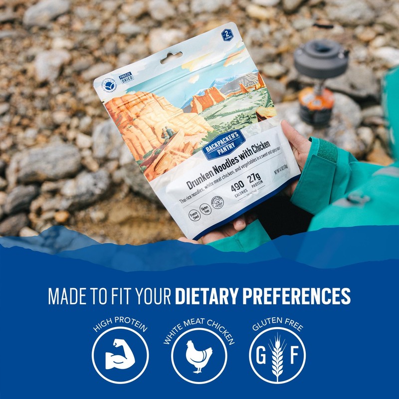 Backpacker's Pantry Drunken Noodles with Chicken | Freeze Dried Backpacking