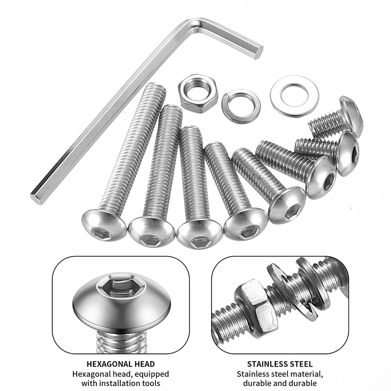 472-Piece M5 Screws Set, Pan Head Allen Screws Nuts Set,