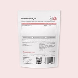 Life Essentials Marine Collagen Capsules 500mg Type 1 - Collagen Supplements for Women & Men - Wild-Caught Fish Collagen for Skin, Hair & Joints - 120 Capsules