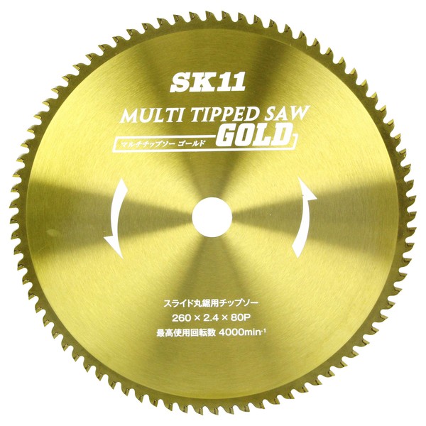SK11 MULTI Chip Saw GOLD For Slide Circular Saws, 10.2