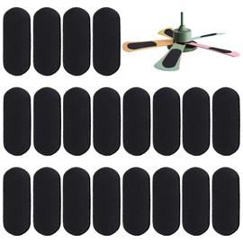 BENECREAT 20pcs Ceiling Fan Filters for Blades, Black Fan Air Purifier Pads Ceiling Blade Filters for Home Office Common Household Contaminants