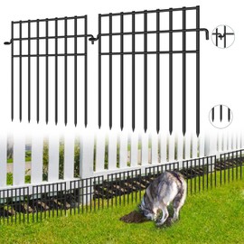 28 Pack Animal Barrier Fence, 13in(H) x28.5ft(L) Fence Barrier for Bottom of Fence, 1.2 in Gap Dog Digging Fence Barrier, Rabbit Fence for Garden, Rustproof Metal Fence Border for Outdoor