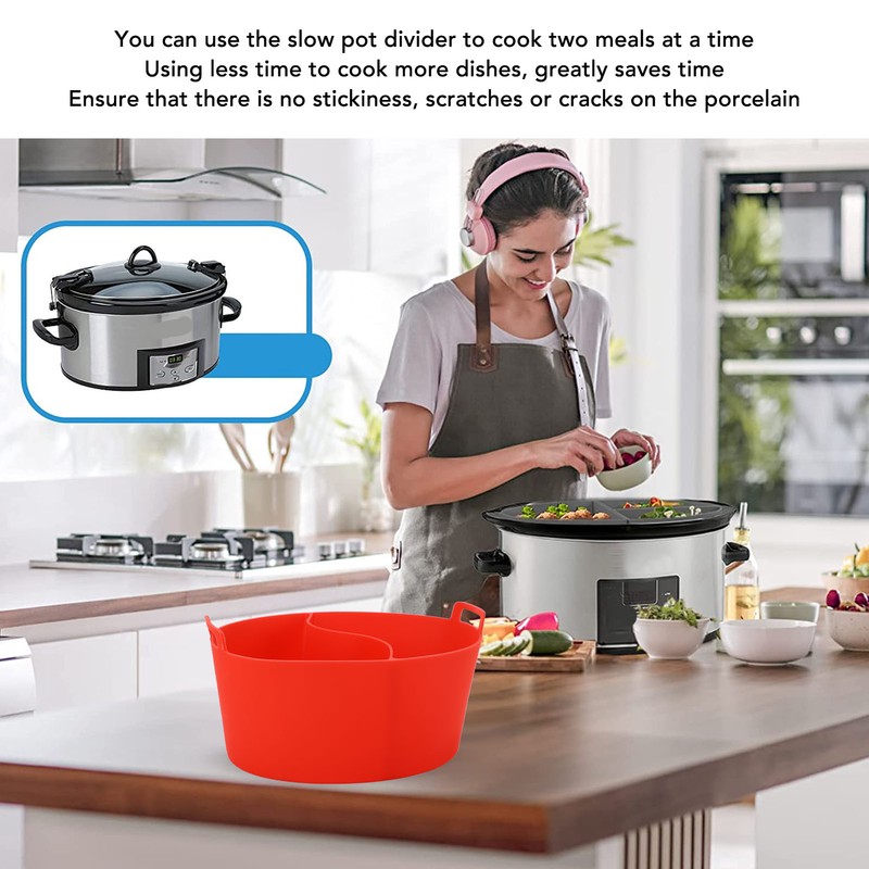 Slow Cooker Liner Food Grade Silicone Leakage Proof Reusable Heat