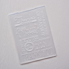 DIYology Thank You Thanks Embossing Folders for Card Making Embossing Template for DIY Paper Crafts Scrapbooking Polymer Clay Decoration