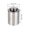 sourcing map M8 Round Connector Nuts, 304 Stainless Steel Coupling