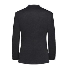 AMY ZHU Men's Knit Stretch Blazer Sport Coat Classic Fit Casual Business Suit Jacket, Regular & Big and Tall Sizes Black