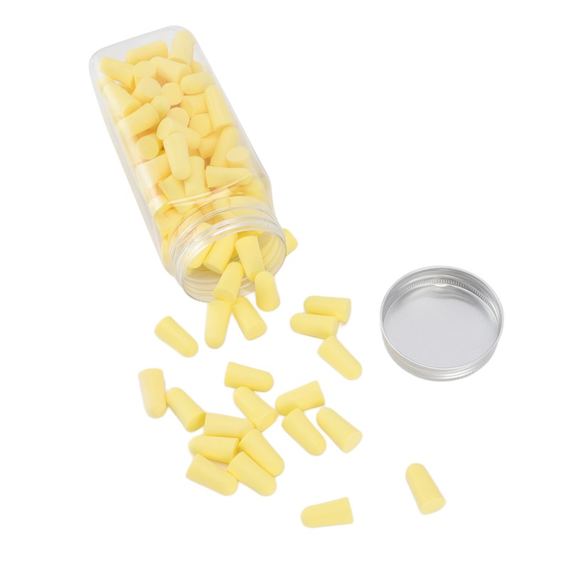 120pcs Sleeping Ear Plugs Noise Reduction Slow Rebound Sponge Expandable