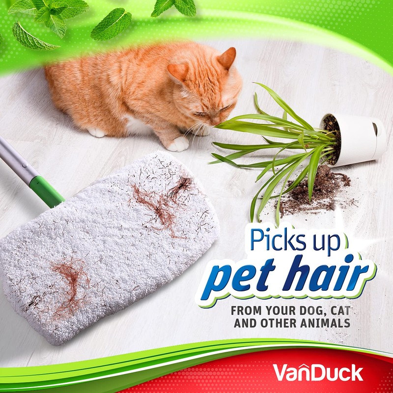 VanDuck Reusable 100% Cotton Mop Pads Compatible with Swiffer Sweeper